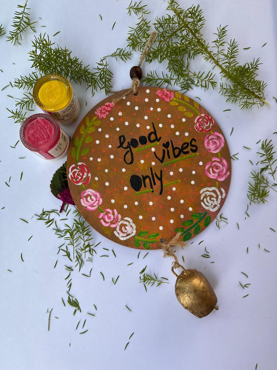 Customized Name Hanging -Good Vibes